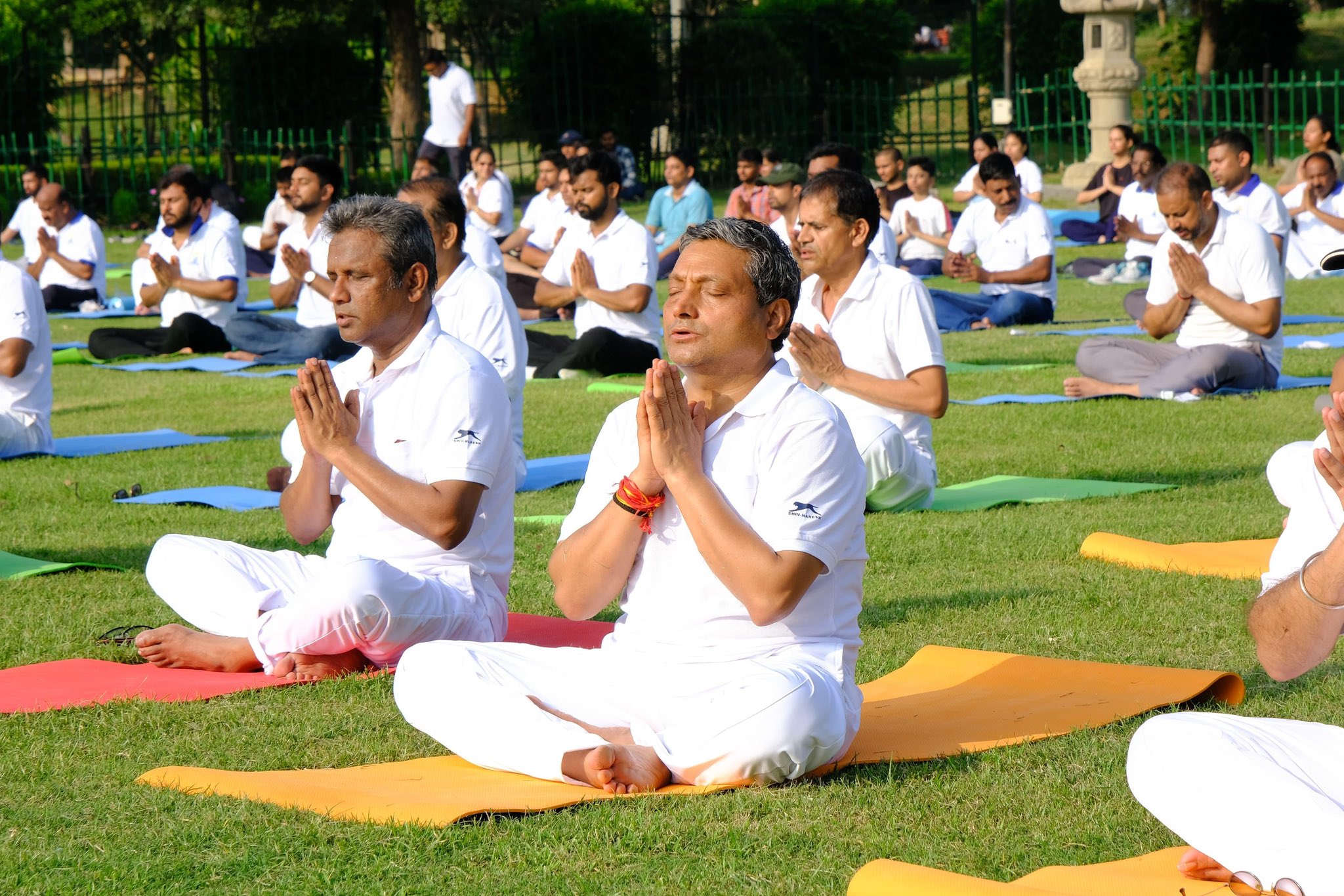 The Ministry of Minority Affairs celebrated the 11th International Day of Yoga at Shanti Stupa, Millennium Park, New Delhi on 21st June, 2025 with Secretary Dr. Chandra Shekhar Kumar